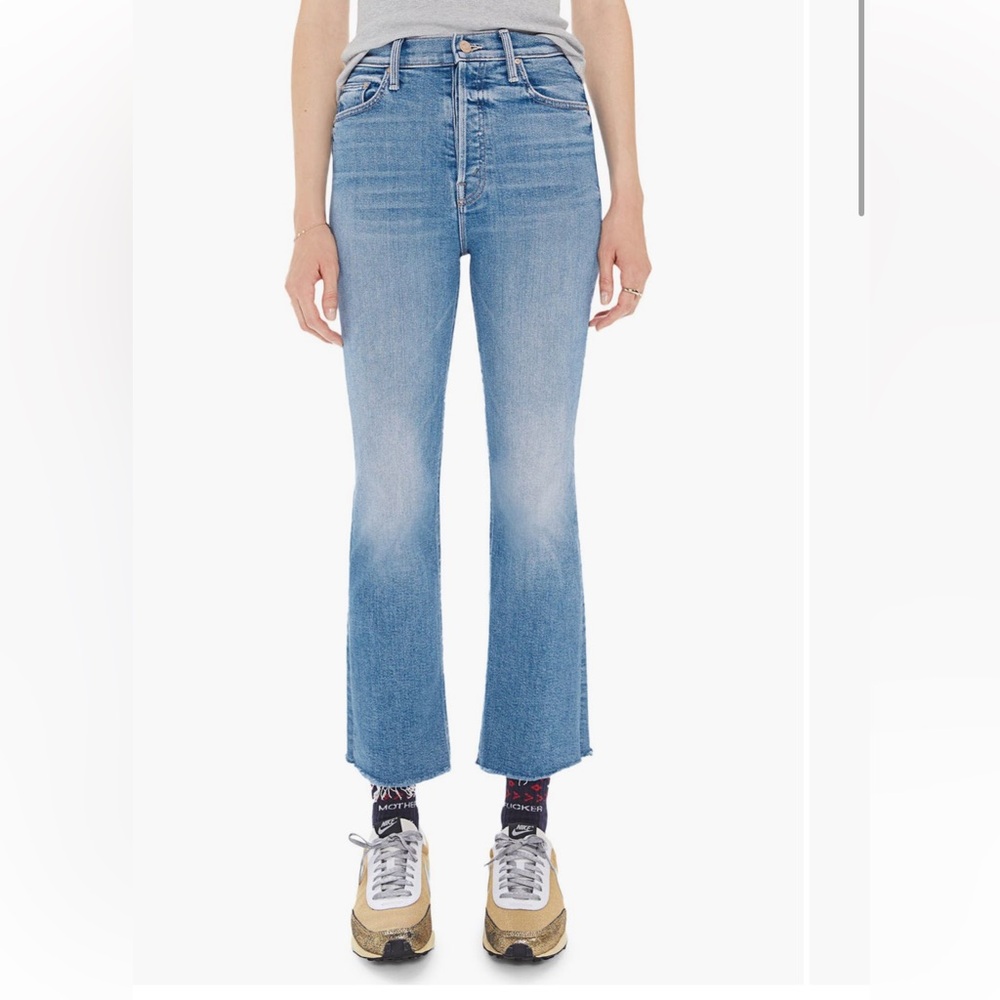 MOTHER Denim Sz 29 Tripper Ankle Fray Riding the Cliffside
